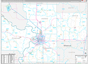 St. Joseph Wall Map Premium Style